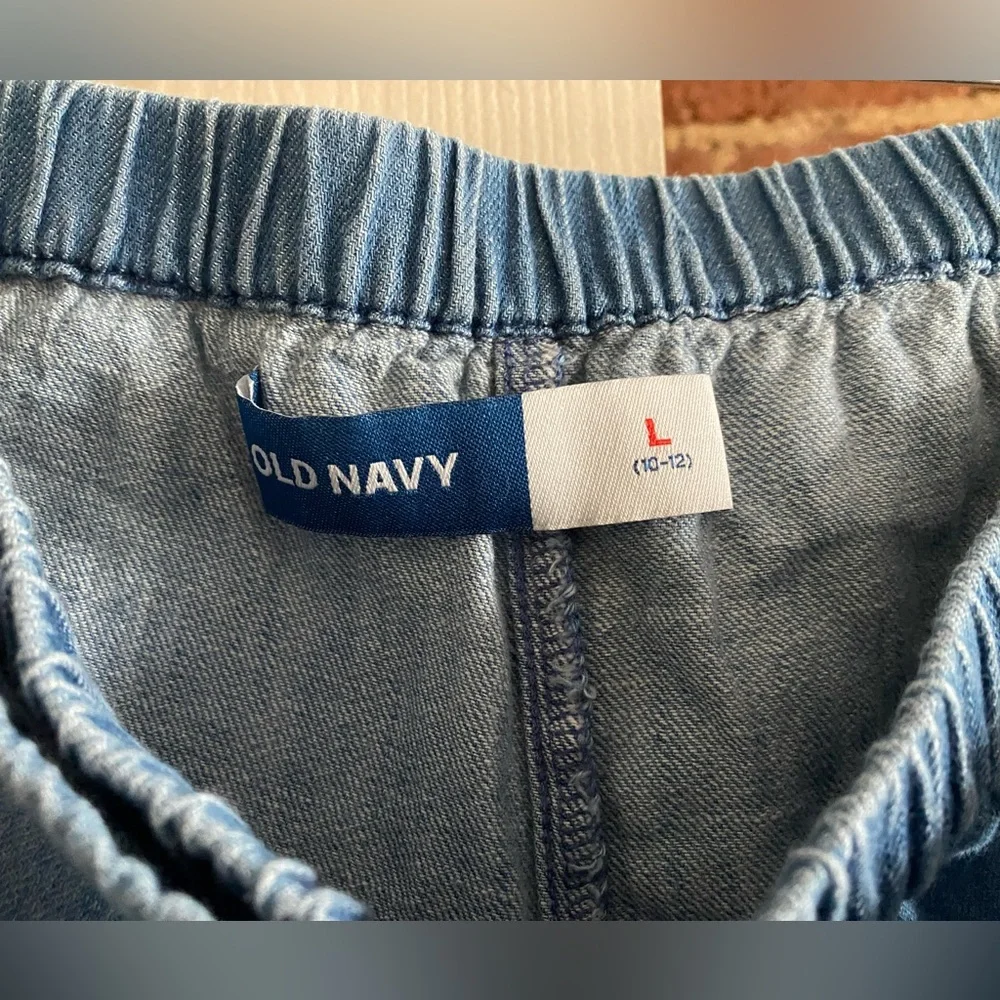 Old Navy Girls Chambray Wrap-Front Skort